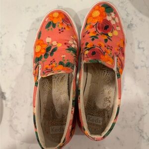 Rifle Paper Co Keds slip ons, size 7